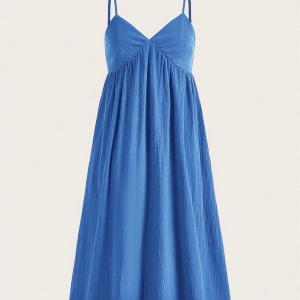 SHEIN Blue Midi Dress with Spaghetti Straps